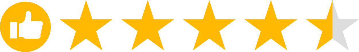 4.5 Star Rating Illustration